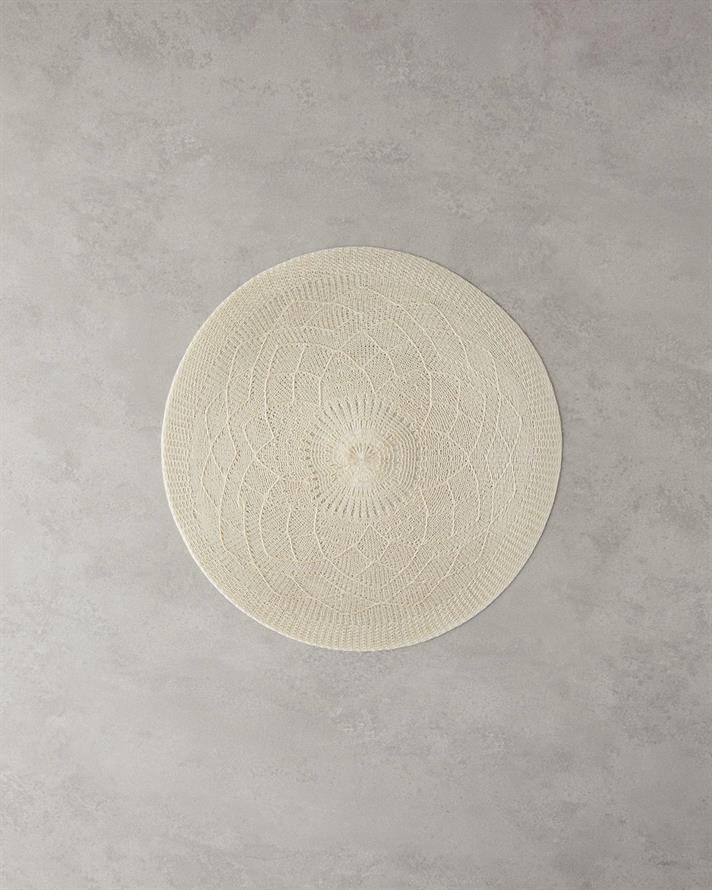 Leron Polyester 2 pcs Place Mat 38 cm Cream