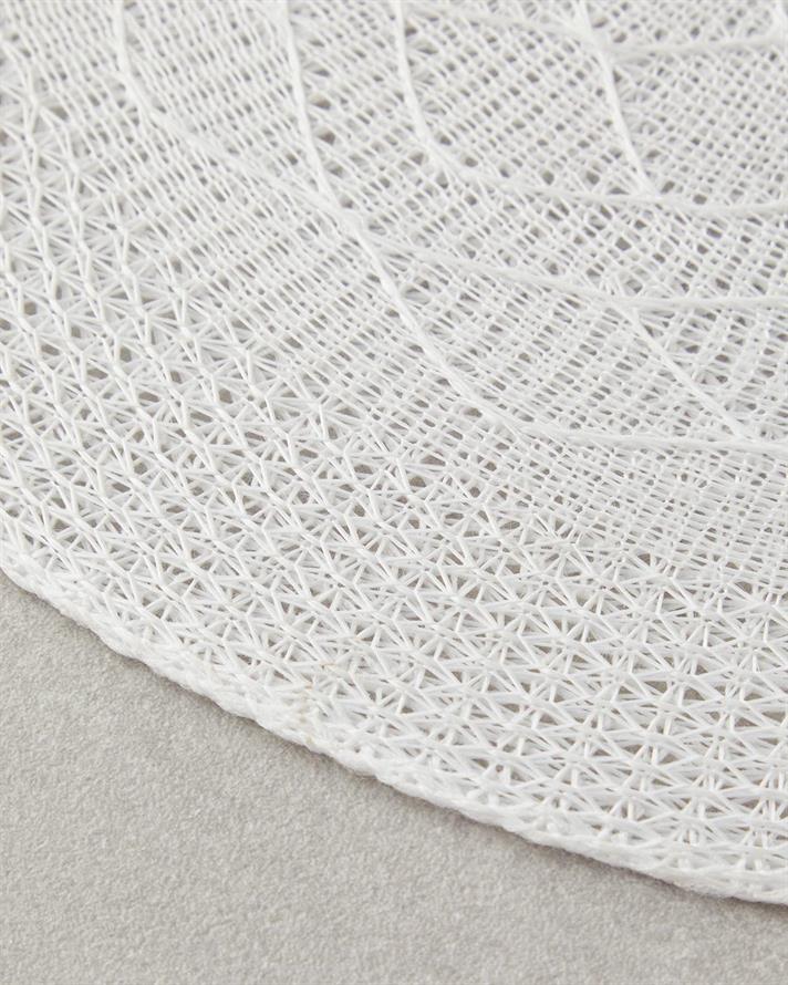 Leron Polyester 2 pcs Place Mat 38 cm White