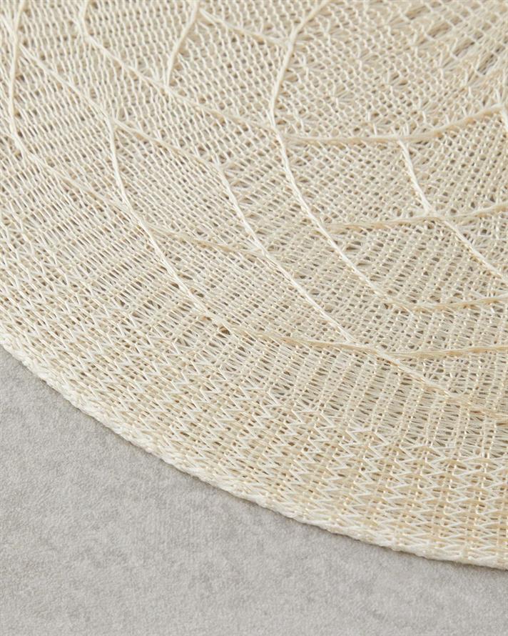 Leron Polyester 2 pcs Place Mat 38 cm Cream