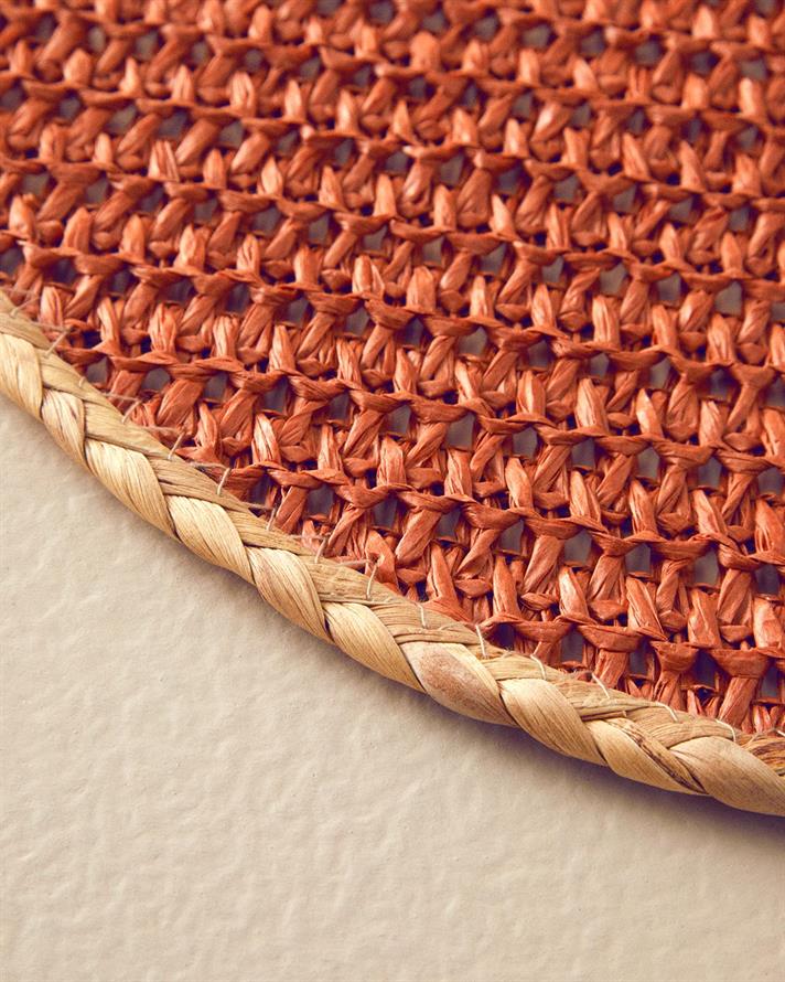 Set 2 suporturi farfurie, Monolo, hârtie, 38 cm, terracotta