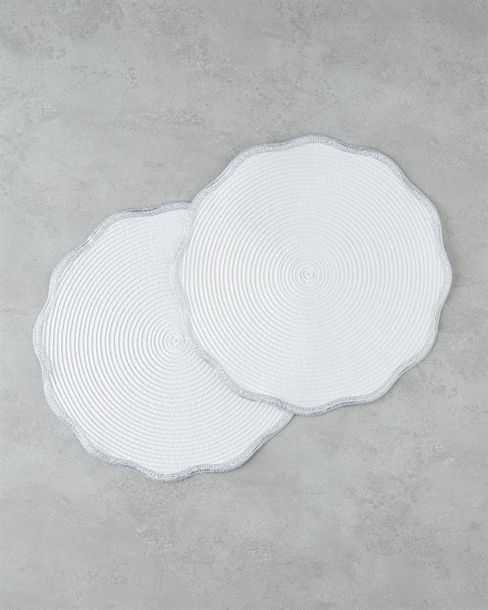 Polipropilenă Set 2 Suport Farfurie 36 cm Argint.