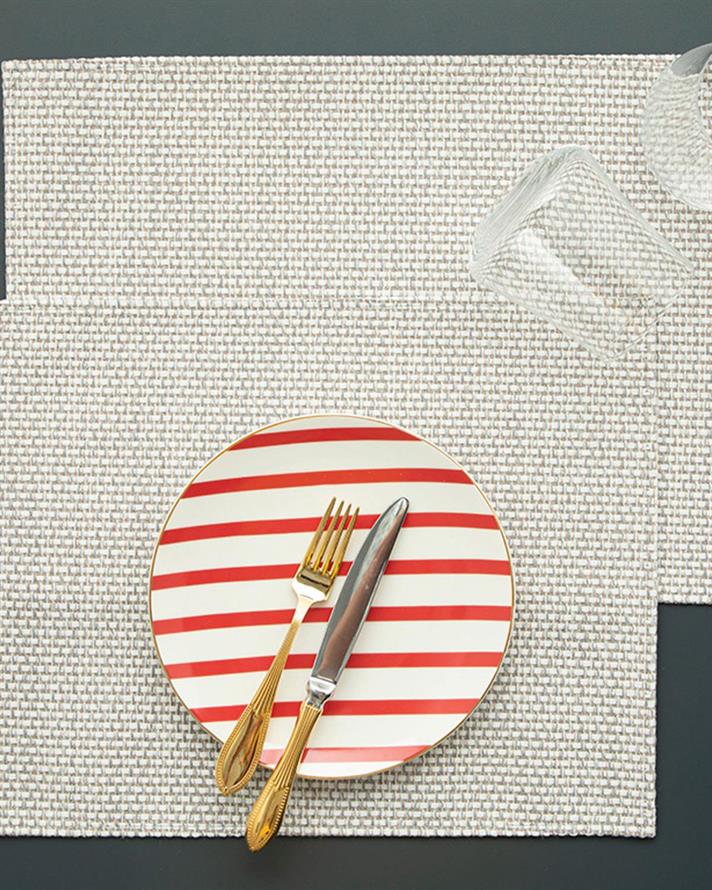 Thallo Polyestere 2 Set Place Mat 30x45 cm Beige
