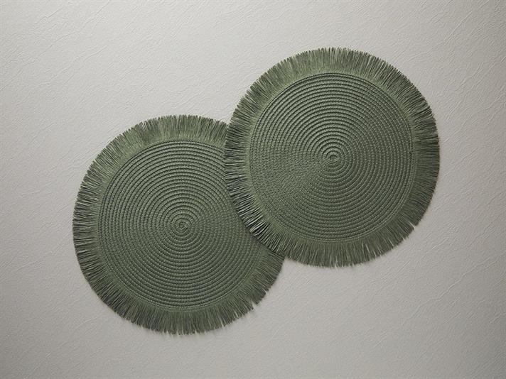 Paper 2 Set Place Mat 38 cm Green