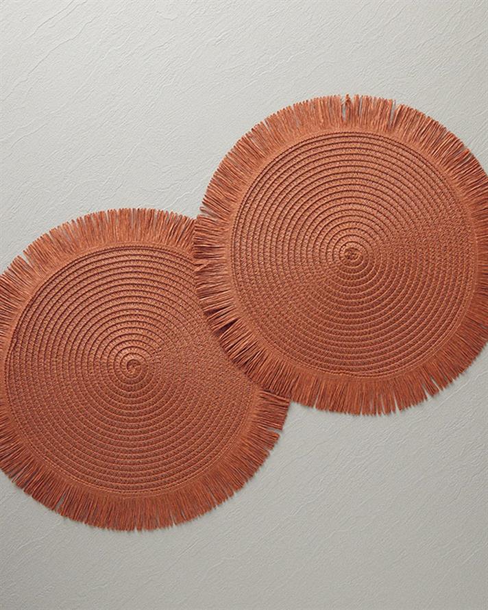 Set 2 suporturi farfurie, Trellis, hârtie, 38 cm, terracotta