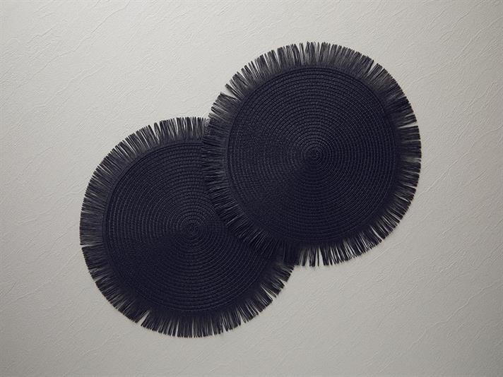 Paper 2 Set Place Mat 38 cm Black