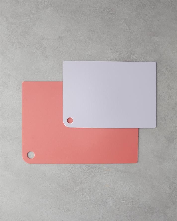 Plastic Cu 2 Piese Placă De Tocat 27-34 cm Lila - Roz