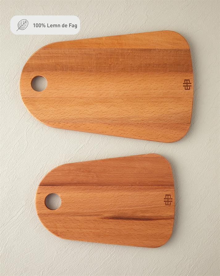 Fag Cu 2 Piese Placă De Tocat Cafeniu