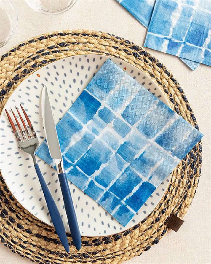 Set 20 șervețele, Blue Bounty, hârtie, 33x33 cm, alb