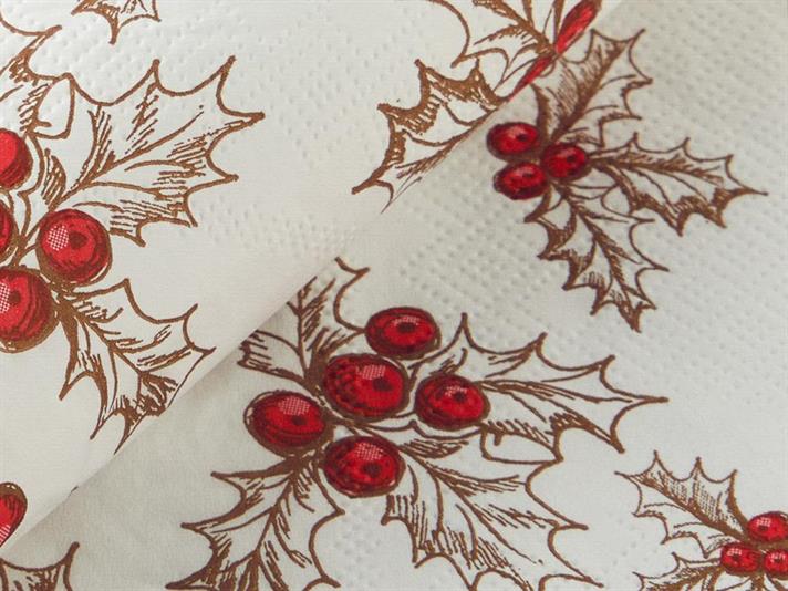 Set 20 șervețele, Christmas Cocaine, hârtie, 33x33 cm, roșu