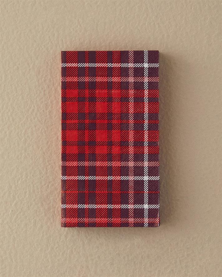 Set 20 șervețele, Christmas Plaid, hârtie, 33x40, roșu