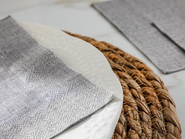 Set 20 șervețele, Colette, hârtie, 33x33 cm, gri