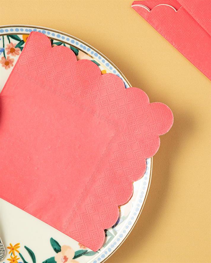 Set 20 șervețele, Festival, hârtie, 33x33 cm, roz închis