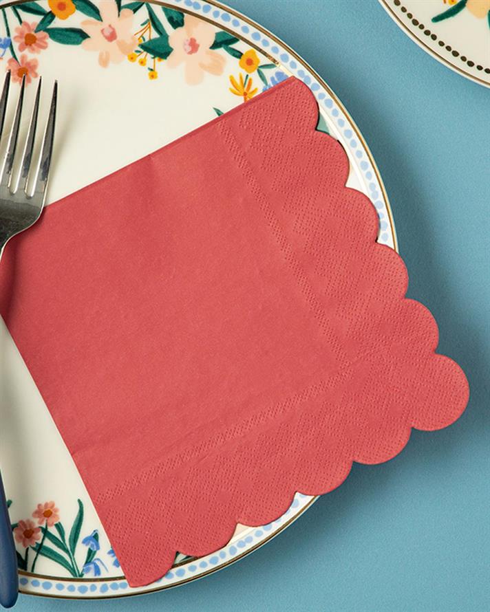 Set 20 șervețele, Festival, hârtie, 33x33 cm, bordo