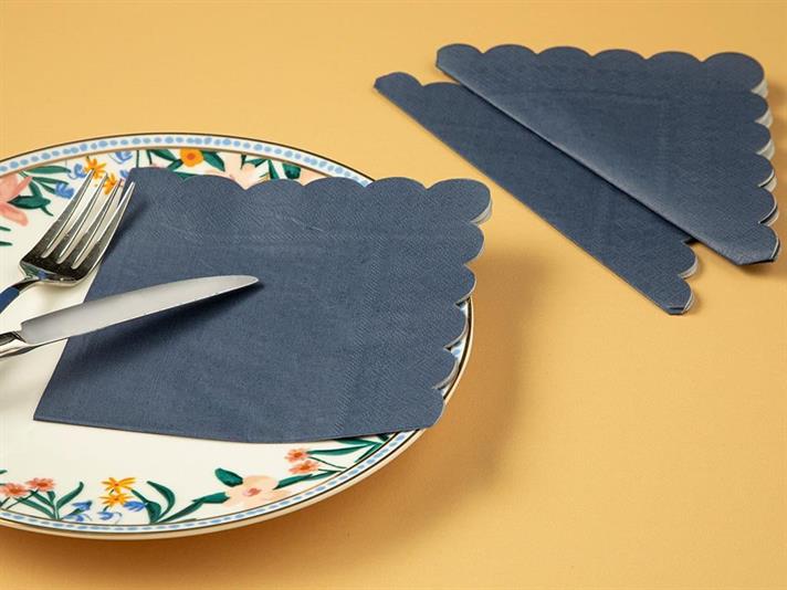 Set 20 șervețele, Festival, hârtie, 33x33 cm, bleumarin