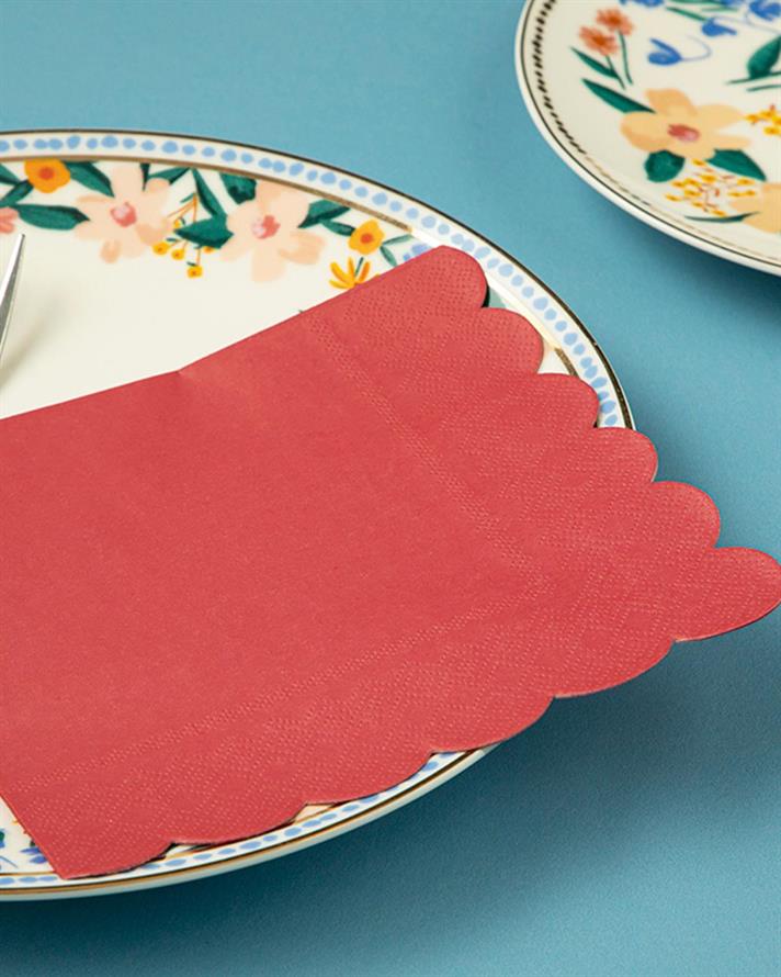 Set 20 șervețele, Festival, hârtie, 33x33 cm, bordo