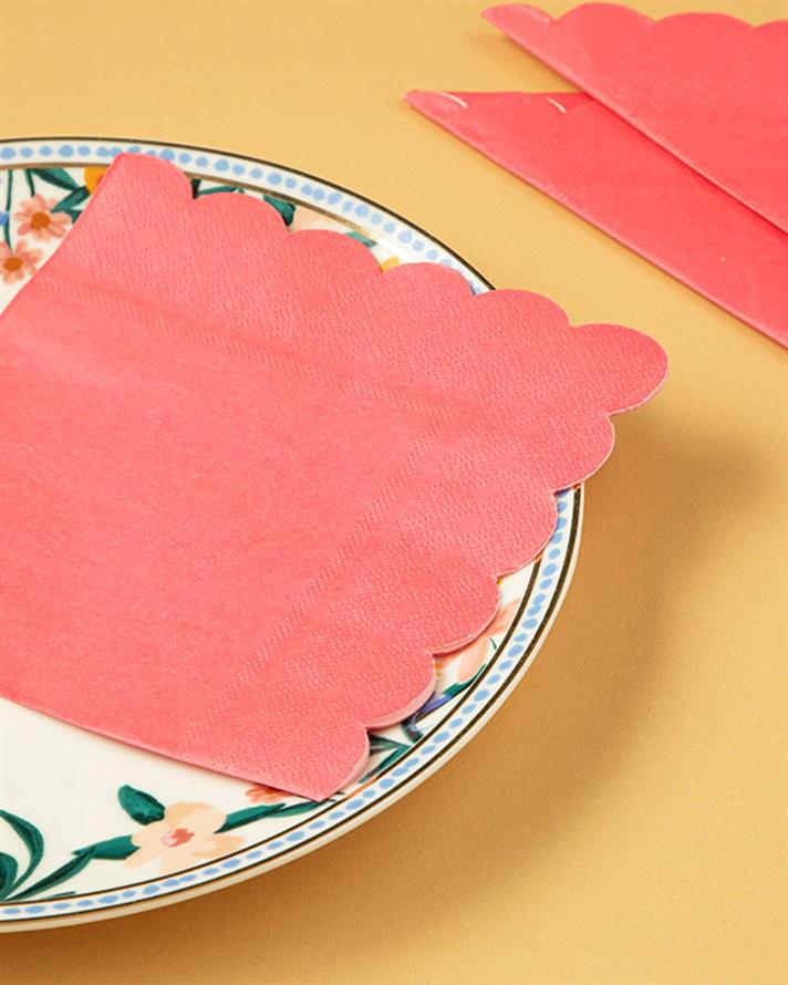 Set 20 șervețele, Festival, hârtie, 33x33 cm, roz închis