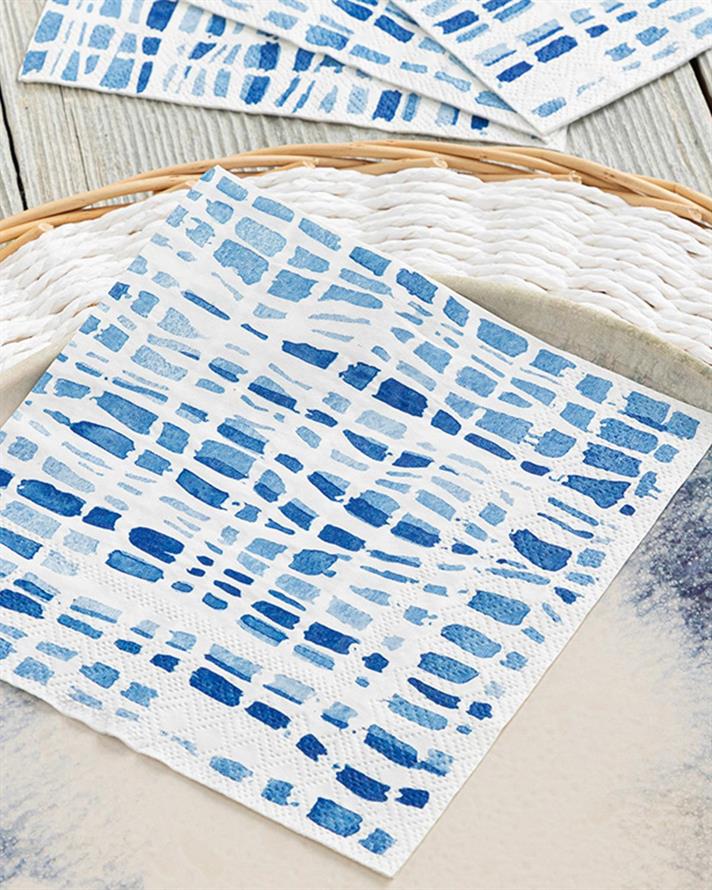 Set 20 șervețele, Firuza, hârtie, 33x33 cm, bleu