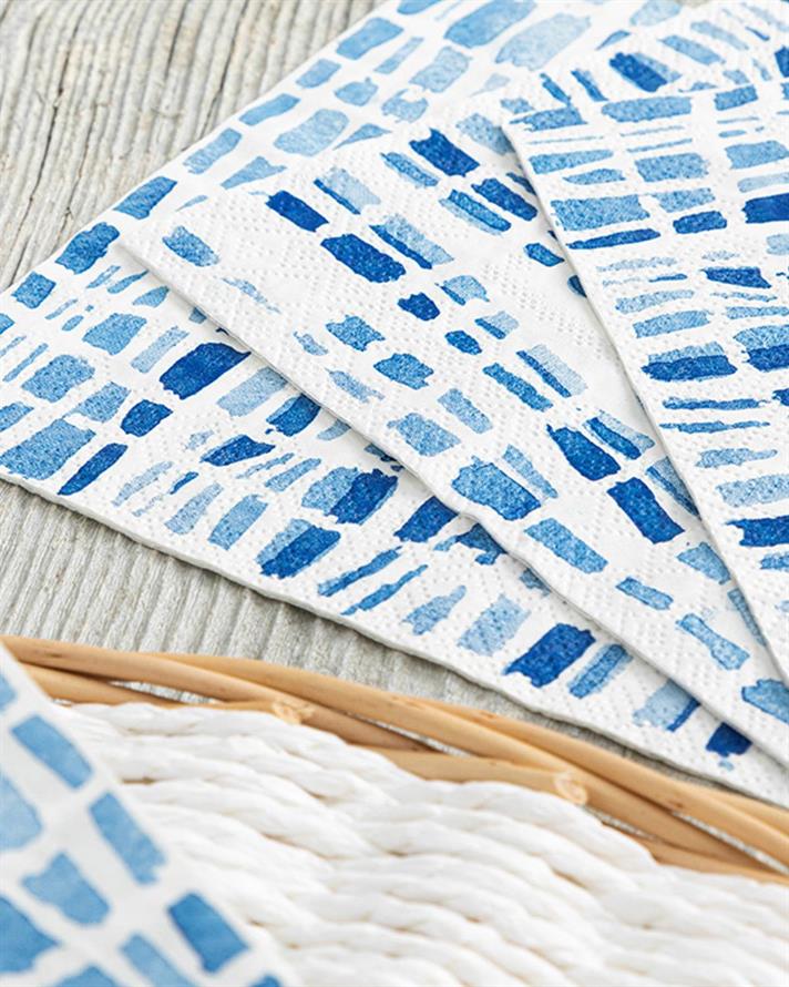 Set 20 șervețele, Firuza, hârtie, 33x33 cm, bleu