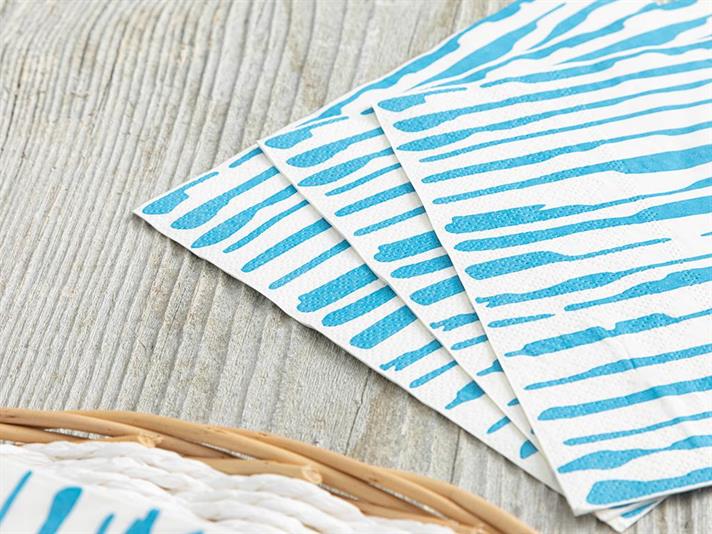 Set 20 șervețele, Garis, hârtie, 33x33 cm, bleu