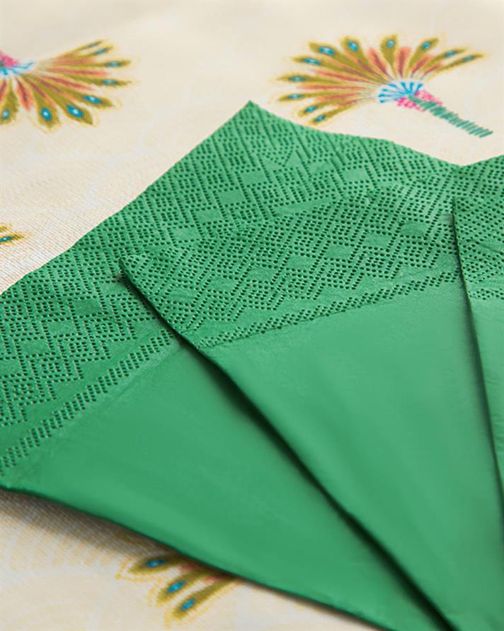 Set 20 șervețele, Hilfe, hârtie, 33x33 cm, verde