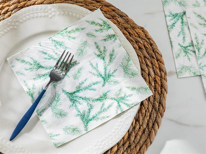 Set 20 șervețele, Malin, hârtie, 33x33 cm, verde