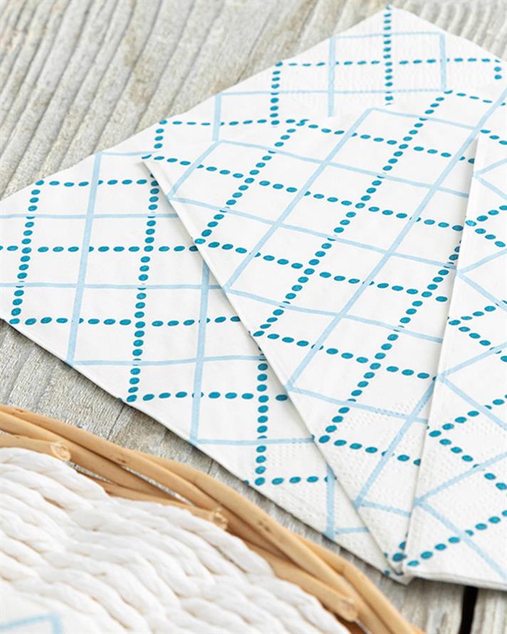 Set 20 șervețele, Pepa, hârtie, 33x33 cm, bleu