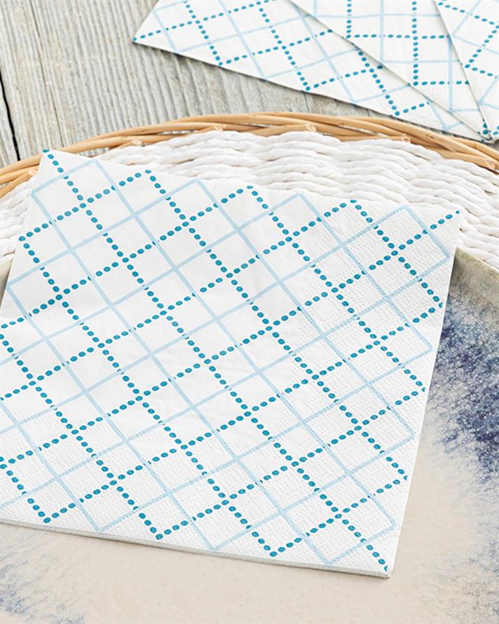 Set 20 șervețele, Pepa, hârtie, 33x33 cm, bleu