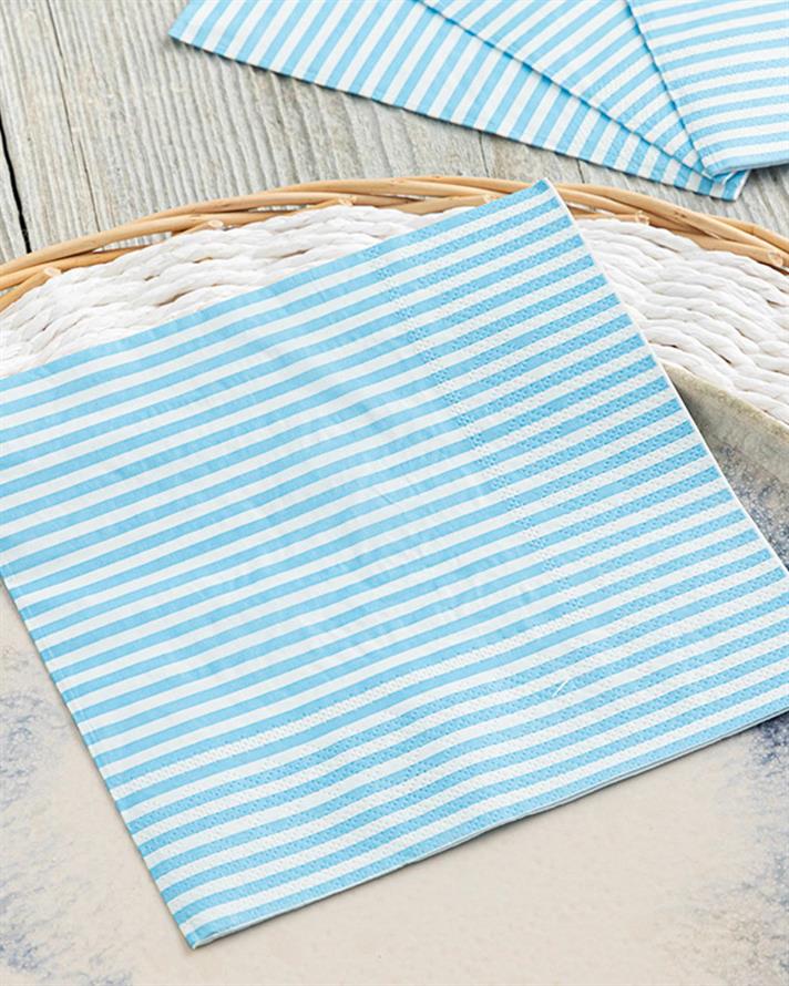 Set 20 șervețele, Plava, hârtie, 33x33 cm, bleu