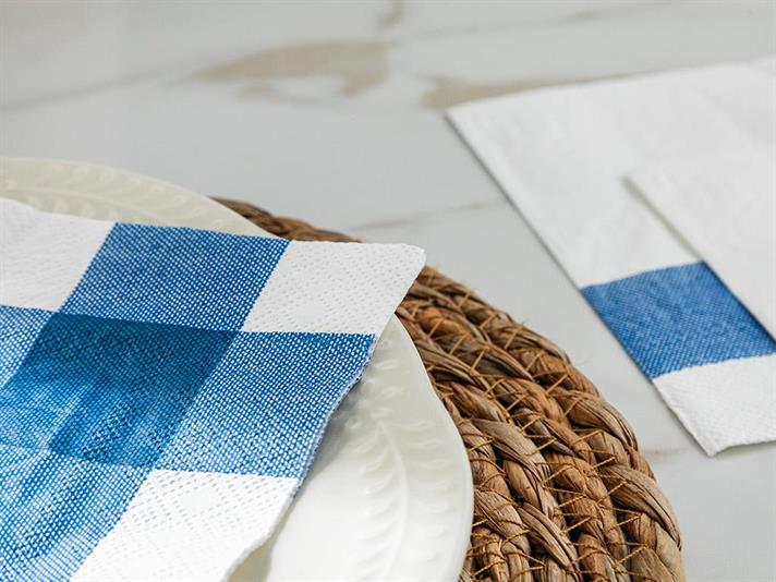 Set 20 șervețele, Ribbon, hârtie, 33x33 cm, bleu