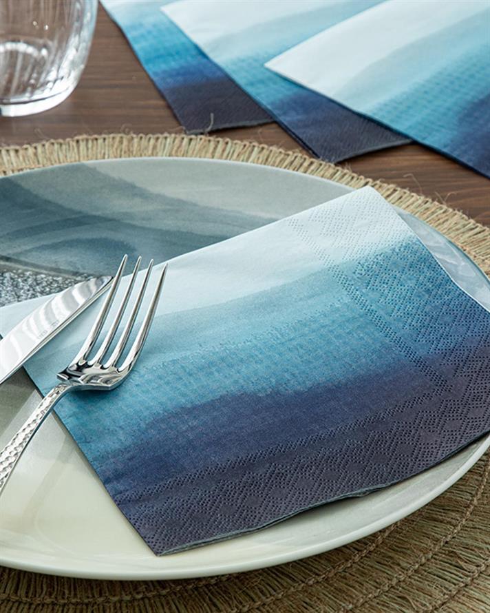 Set 20 șervețele, Silhouette, hârtie, 33x33 cm, bleumarin