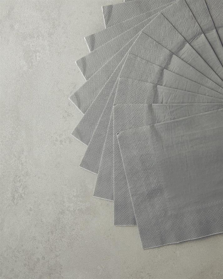 Set 20 șervețele, Tangerine, hârtie, 33x33 cm, gri