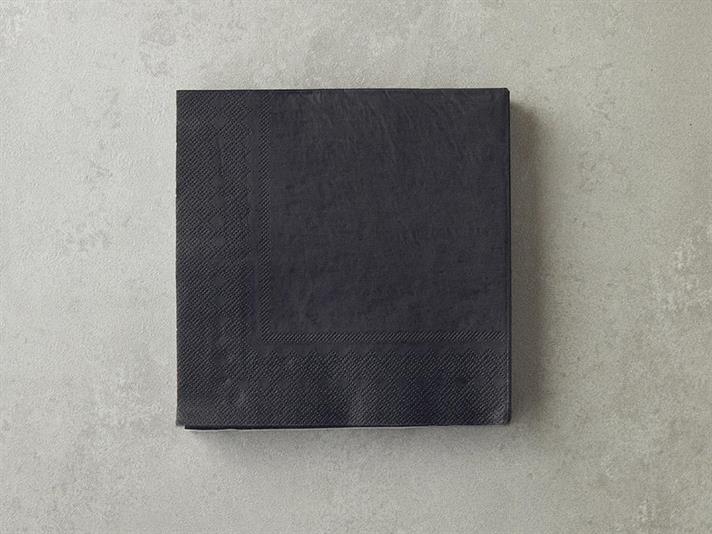 Set 20 șervețele, Tangerine, hârtie, 33x33 cm, negru