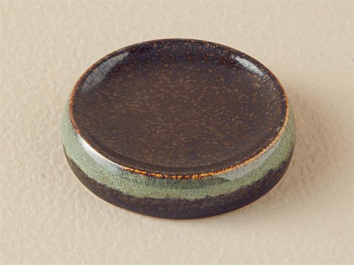 Set 3 accesorii de baie, Nora, ceramică, 12x16 + 9,5x10 + 11,5x2,5 cm, gri