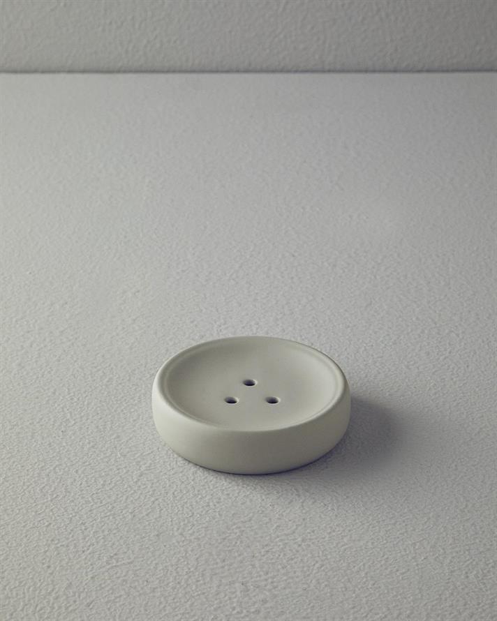 Set 3 accesorii de baie, Shade, ceramică, 8,6x16,7 + 8,5x11,2 + 11x3  cm, gri