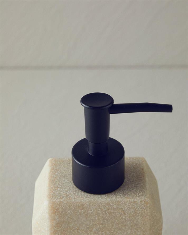 Set 3 accesorii de baie, Stone, polirăsină, 17,5x11x18 cm, bej