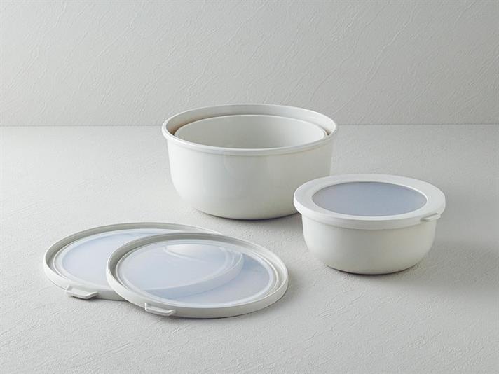 Adora Plastic 3 set  VAS PENTRU PĂSTRARE Burgundia-gri