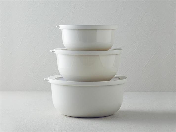 Adora Plastic 3 set  VAS PENTRU PĂSTRARE Burgundia-gri