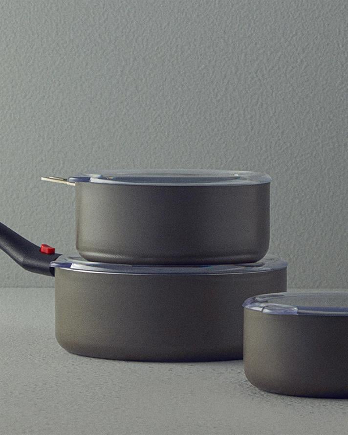 Nova  Aluminiu 7 bucăți 12-14-16 cm Gri.