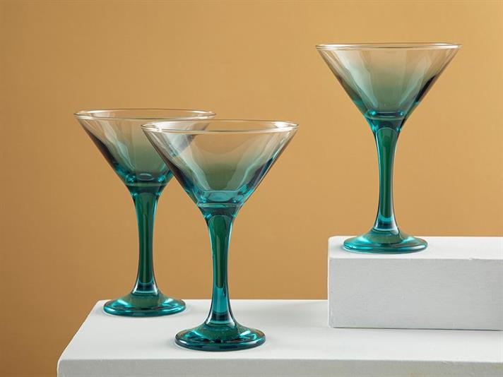 Norma Glass 3 Set Cup 175 ml Turquoise