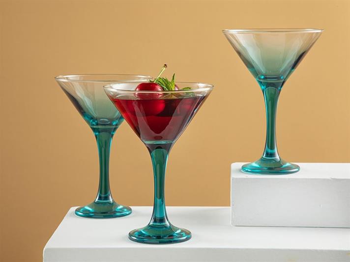 Norma Glass 3 Set Cup 175 ml Turquoise