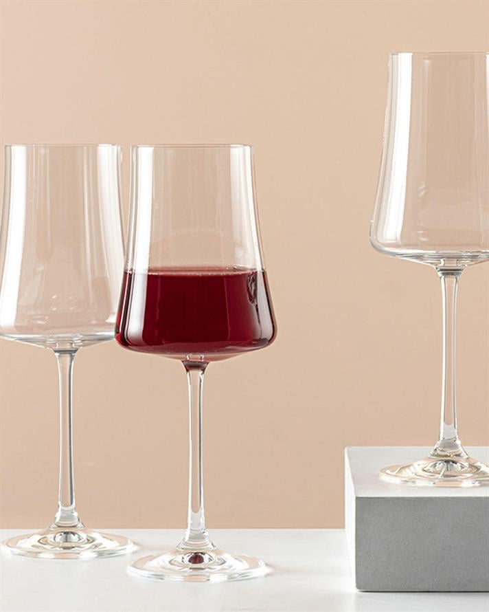 Set 3 Pahare De Vin, Marsel, Cristalin, 360 Ml, Transparent