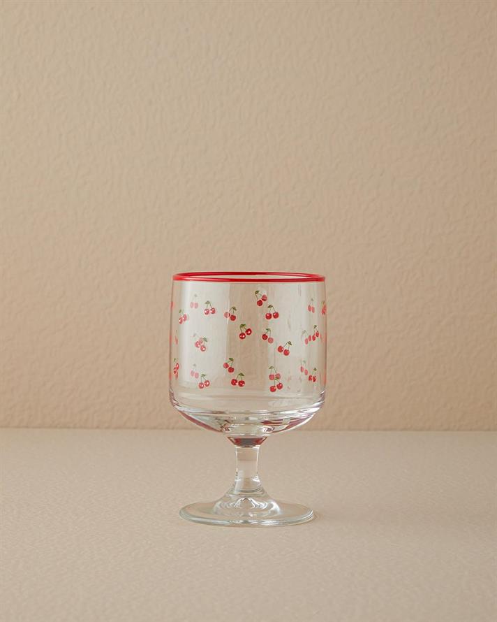 Set 3 Pahare pentru apă, Cherry, sticlă, 300 ml, roșu