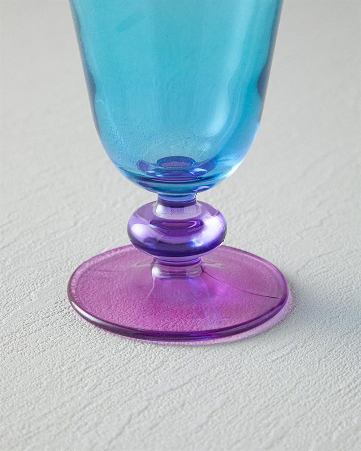 Set 3 Pahare pentru apă, Jardina, sticlă, 200 ml, roz - bleu