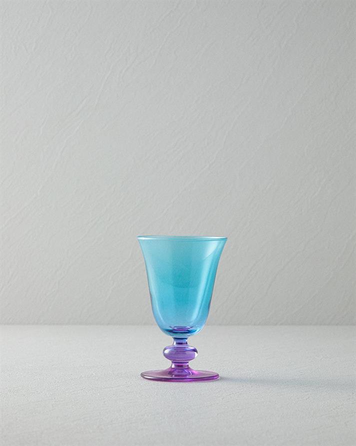 Set 3 Pahare pentru apă, Jardina, sticlă, 200 ml, roz - bleu