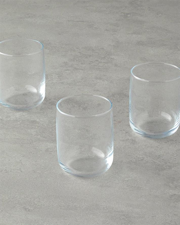 Set 3 pahare pentru băuturi răcoritoare, Sare, sticlă, 270 ml, transparent