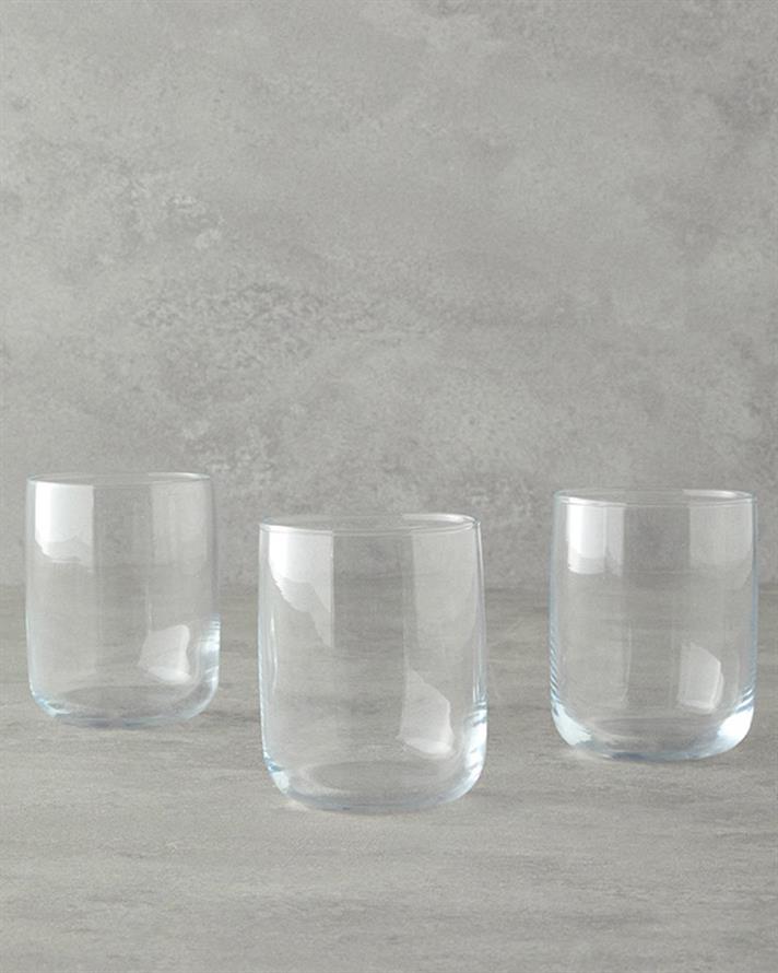 Set 3 pahare pentru băuturi răcoritoare, Sare, sticlă, 270 ml, transparent