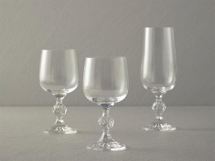 Set 3 Pahare pentru vin spumant, Glossy, cristalit, 280 ml, transparent