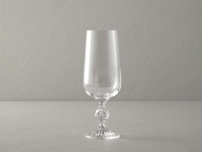 Set 3 Pahare pentru vin spumant, Glossy, cristalit, 280 ml, transparent