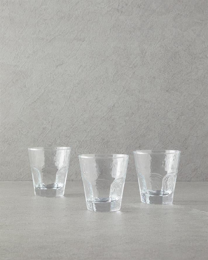 Set 3 pahare, Ramona, sticla, 375 ml, transparent