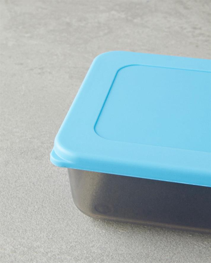 Plastic Set 4 Cutie De Depozitare 250 ml Albastru